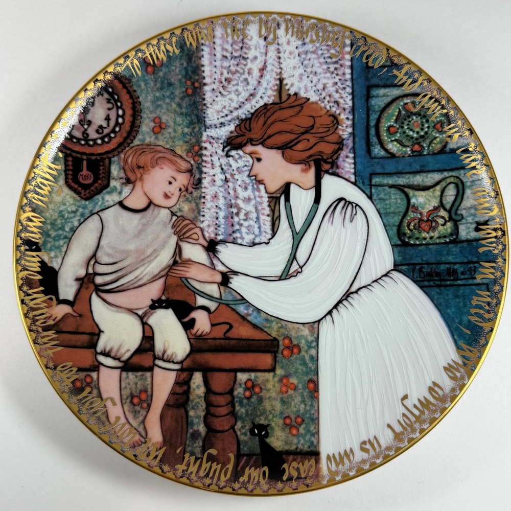 P Buckley Moss The Visiting Nurse Plate 1993 Anna-Perenna Ltd Edition‎ 134/7500